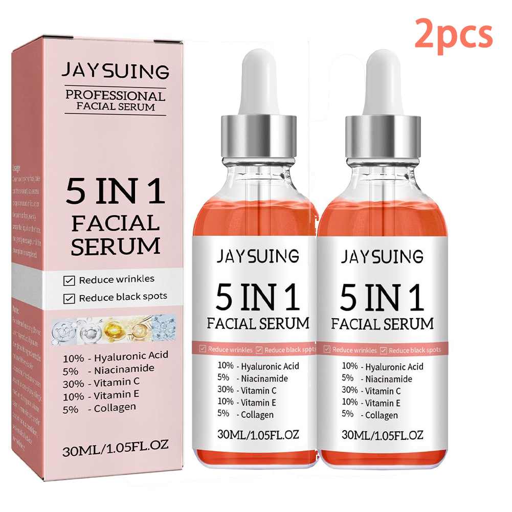 Vitamin C Serum Face - Serum Wajah 5-in-1 30ml-pelembab, pemutih, anti-keriput,
