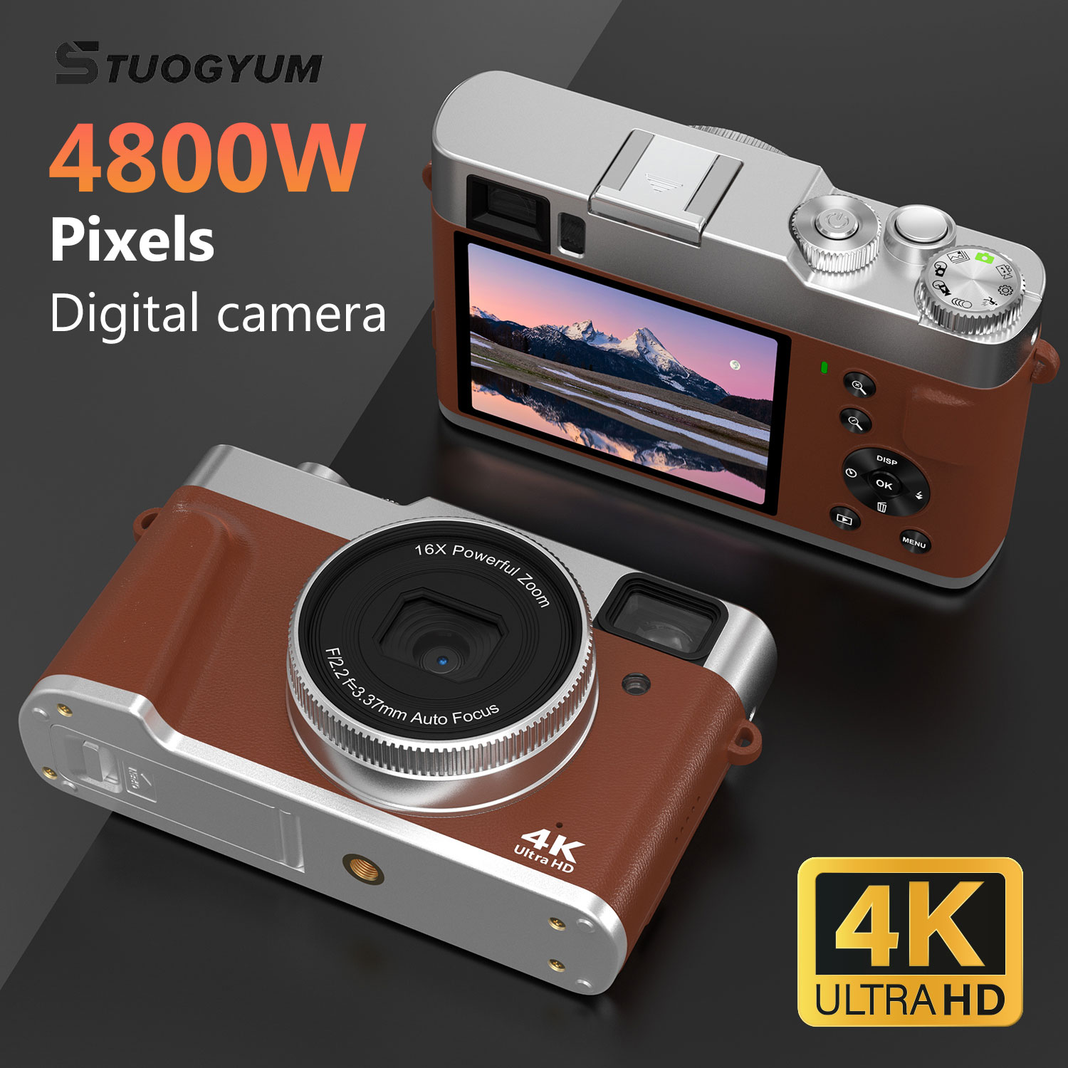 Beauty Makeup Camera - Kamera Digital 9PC 4K, 48MP Vlog,