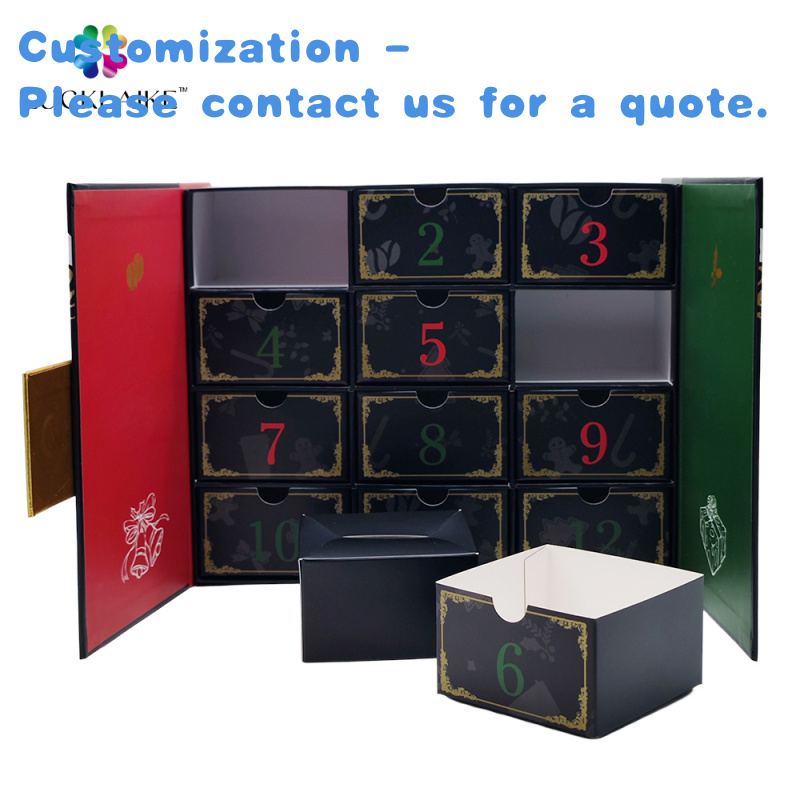 Beauty Makeup Advent Calendar - Kotak Kalender Advent Kardus Hitam Kemasan