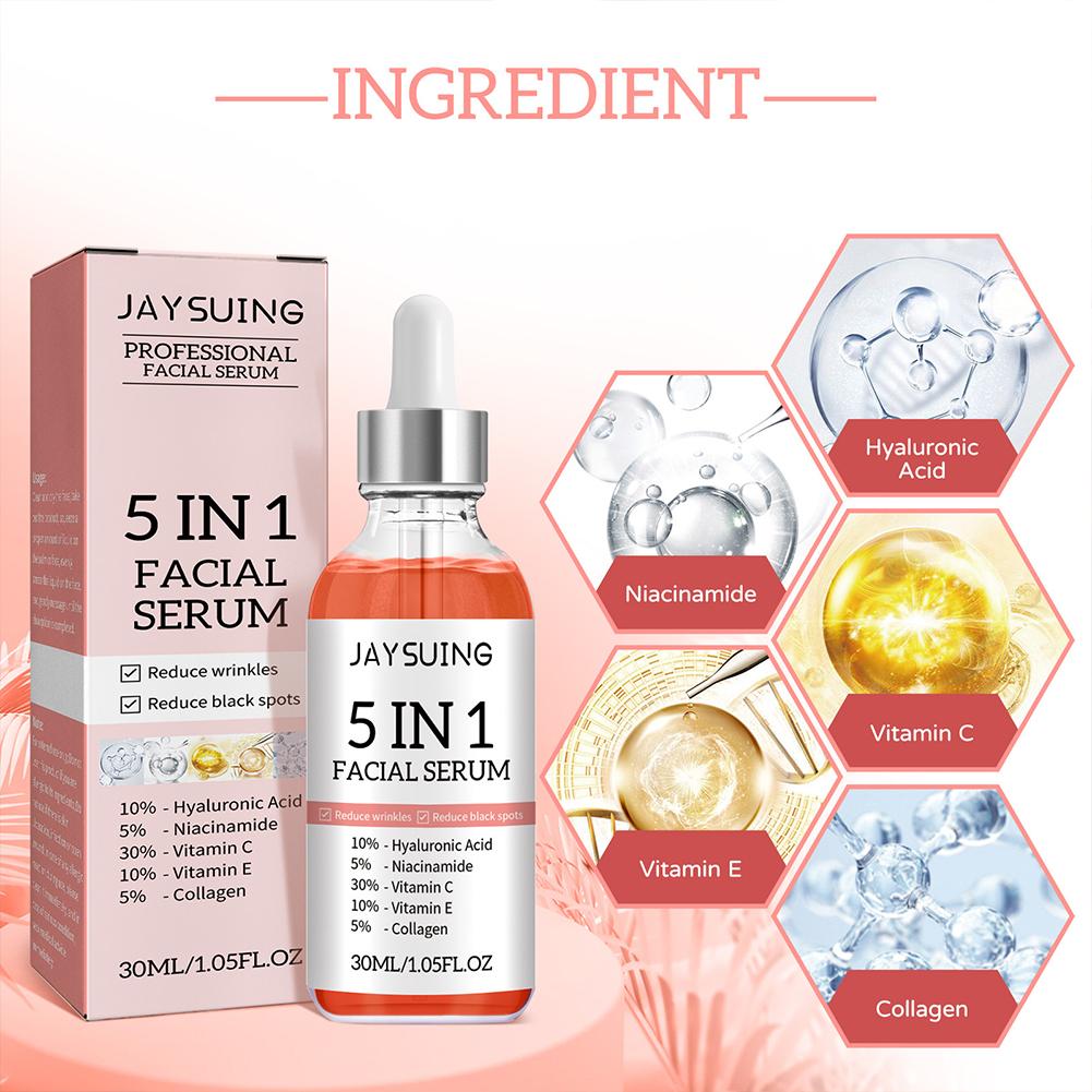 Serum Wajah 5-in-1 30ml-pelemb - Vitamin C Serum Face ulasan dan harga