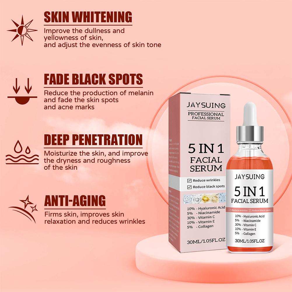Serum Wajah 5-in-1 30ml-pelemb - Vitamin C Serum Face ulasan dan harga