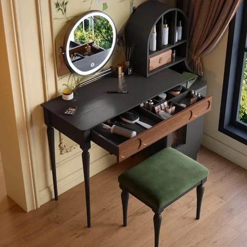 Meja Rias Organizer Hitam deng - Beauty Makeup Vanity Set ulasan dan harga