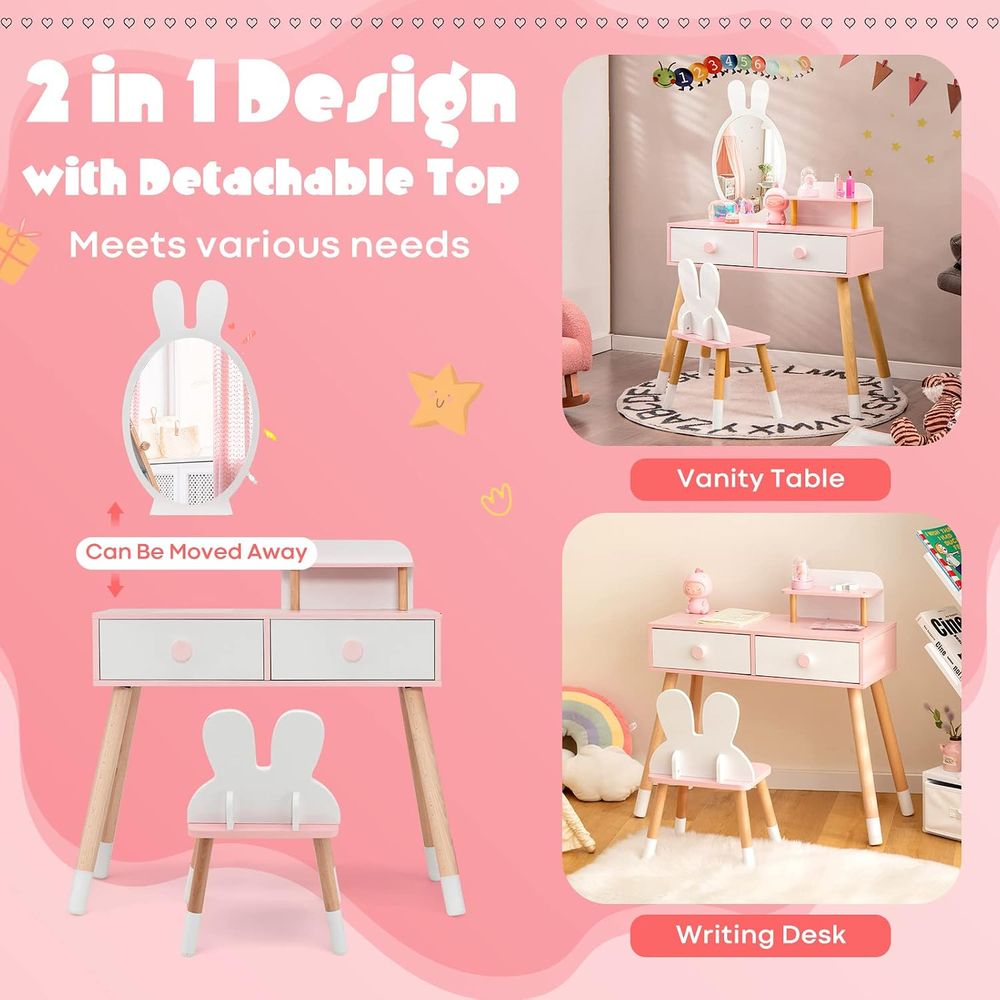 Meja Rias Anak EY Kids, Set Me - Beauty Makeup Vanity Set ulasan dan harga