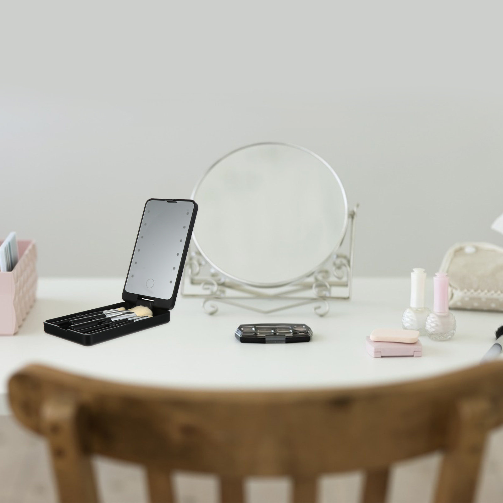 5 Buah Set Cermin Rias LED, Ce - Beauty Makeup Vanity Set ulasan dan harga