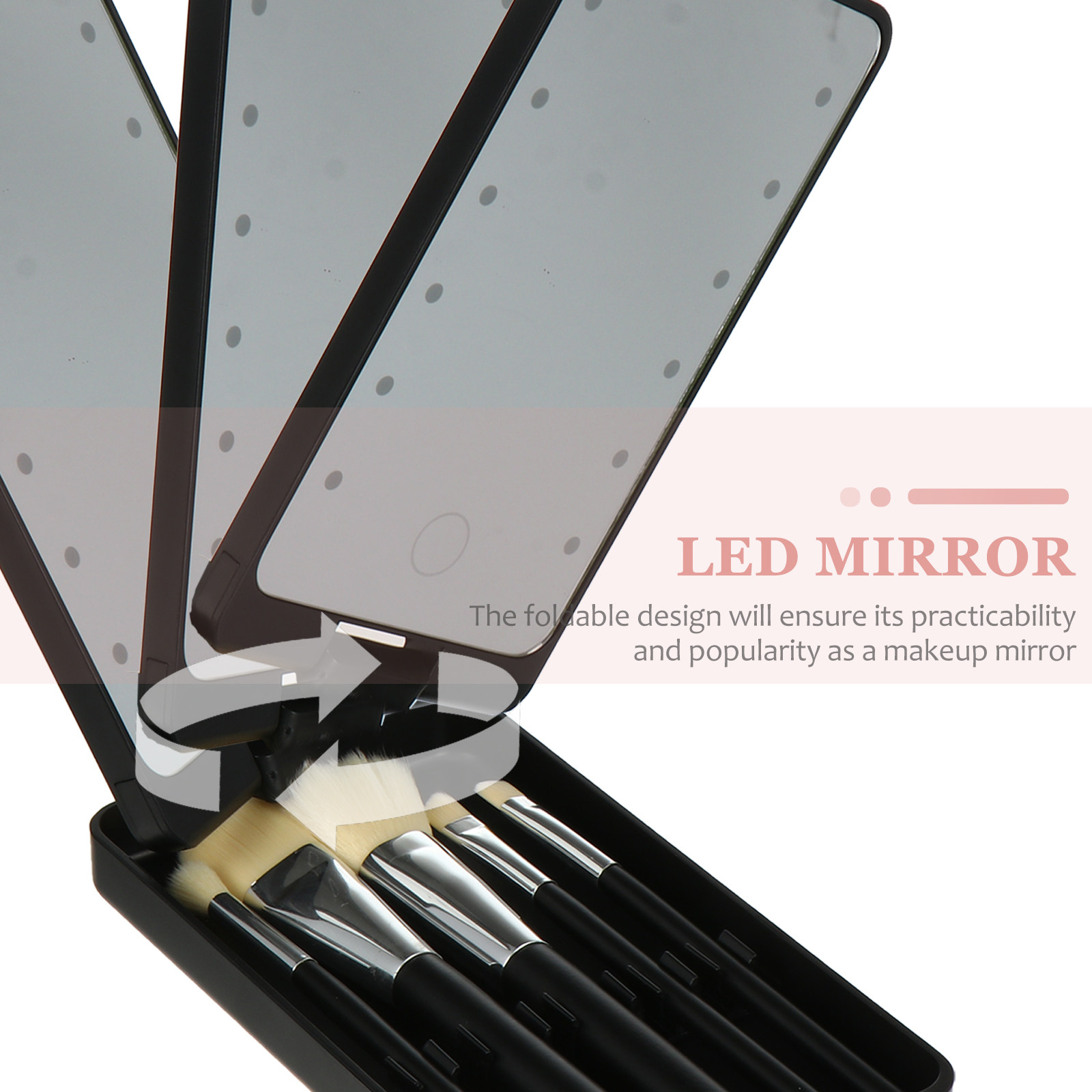 5 Buah Set Cermin Rias LED, Ce - Beauty Makeup Vanity Set ulasan dan harga