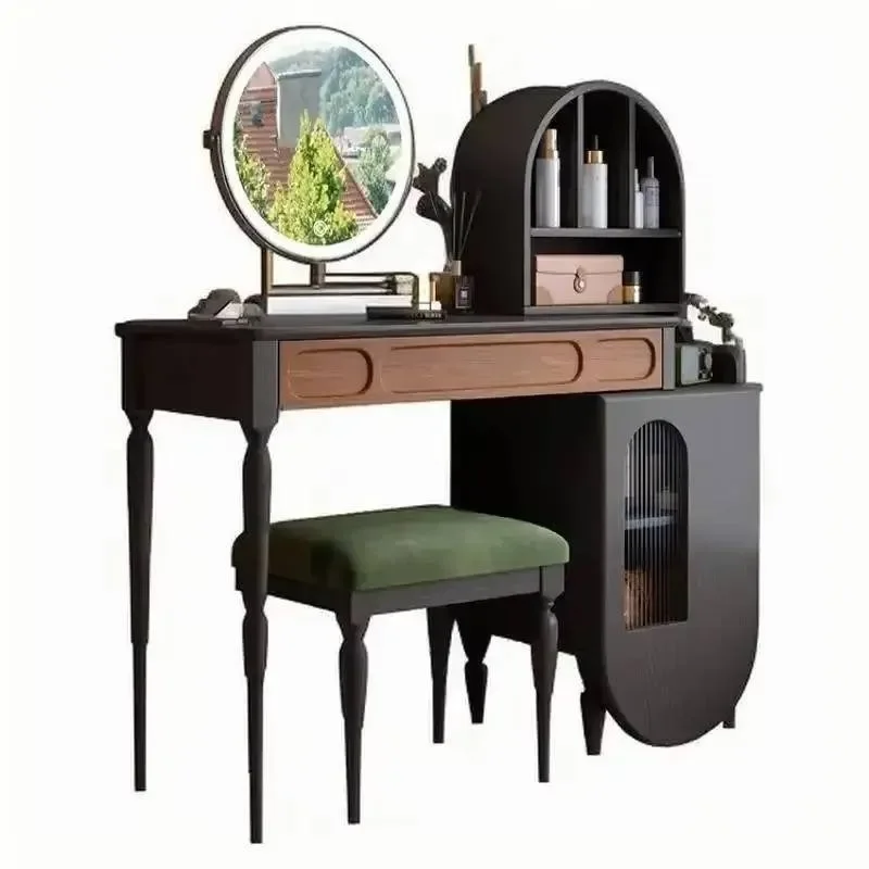 Meja Rias Organizer Hitam deng - Beauty Makeup Vanity Set ulasan dan harga